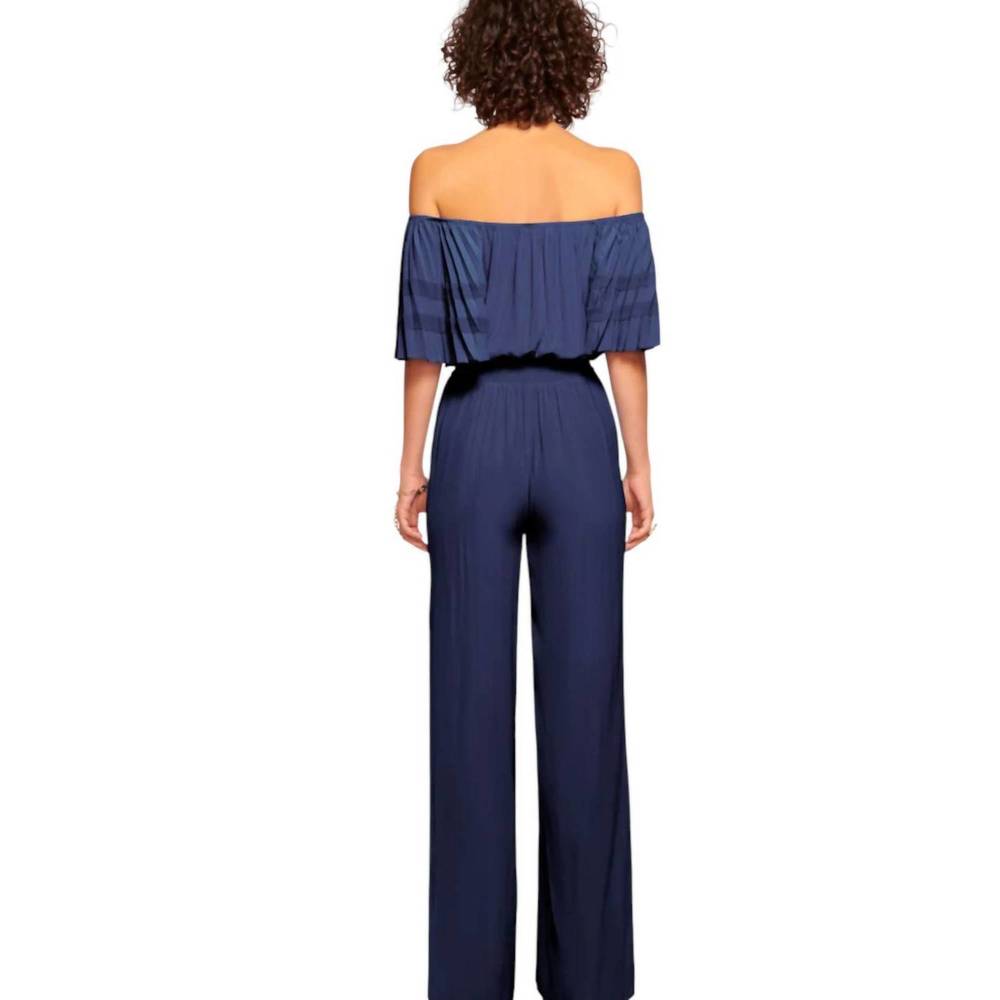 NEW RAMY BROOK tinsley jumpsuit in spring navy - Picture 2 of 2